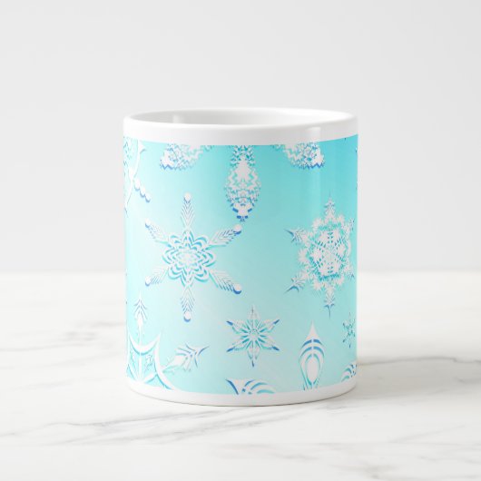 Crystal Snowflakes Pattern Grote Koffiekop (Voorkant)