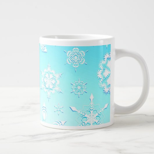 Crystal Snowflakes Pattern Grote Koffiekop (Rechts)