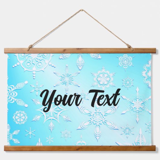 Crystal Snowflakes Pattern Hangend Wandkleed (Voorkant)