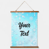 Crystal Snowflakes Pattern Hangend Wandkleed (Voorkant)