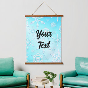 Crystal Snowflakes Pattern Hangend Wandkleed