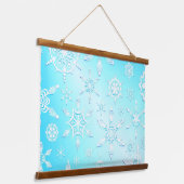 Crystal Snowflakes Pattern Hangend Wandkleed (Gebogen)