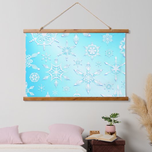 Crystal Snowflakes Pattern Hangend Wandkleed (Slaapkamer)