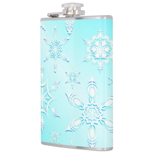 Crystal Snowflakes Pattern Heupfles (Links)