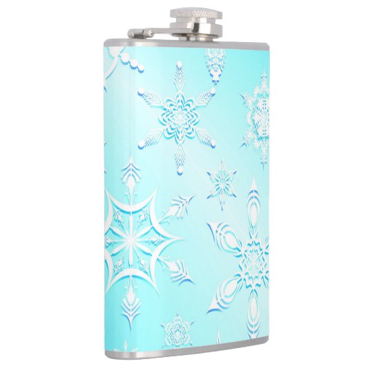 Crystal Snowflakes Pattern Heupfles (Rechts)