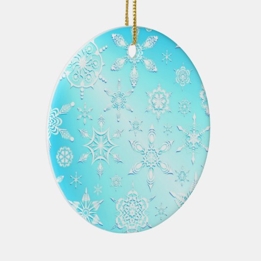 Crystal Snowflakes Pattern Keramisch Ornament (Rechts)