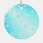 Crystal Snowflakes Pattern Keramisch Ornament (Achterkant)