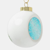 Crystal Snowflakes Pattern Keramische Bal Ornament (Links)
