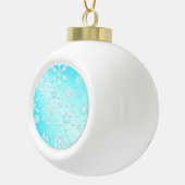 Crystal Snowflakes Pattern Keramische Bal Ornament (Rechts)