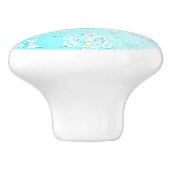 Crystal Snowflakes Pattern Keramische Knop (Zijkant)