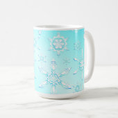Crystal Snowflakes Pattern Koffiemok (Voorkant rechts)