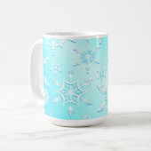 Crystal Snowflakes Pattern Koffiemok (Voorkant links)