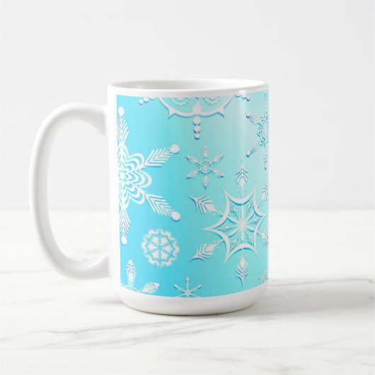 Crystal Snowflakes Pattern Koffiemok (Links)