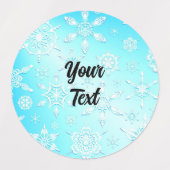 Crystal Snowflakes Pattern Labels (Design 2)