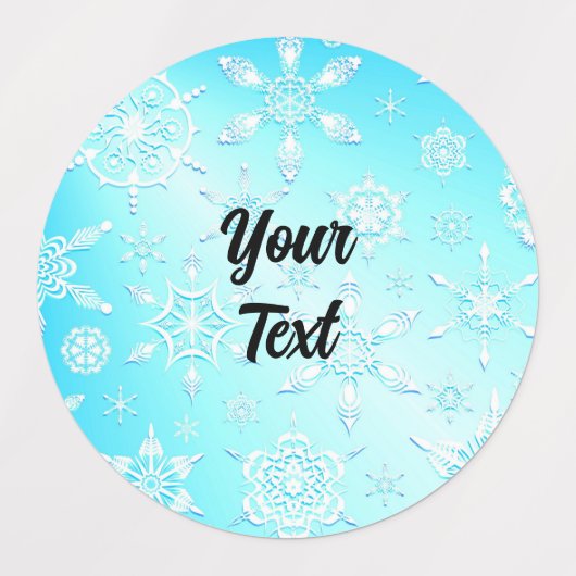 Crystal Snowflakes Pattern Labels (Design 2)