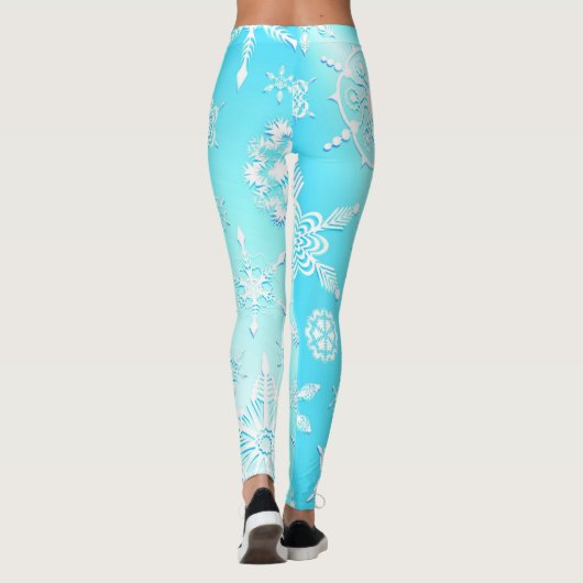 Crystal Snowflakes Pattern Leggings (Achterkant)