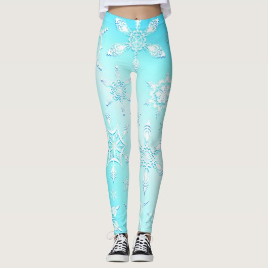 Crystal Snowflakes Pattern Leggings (Voorkant)