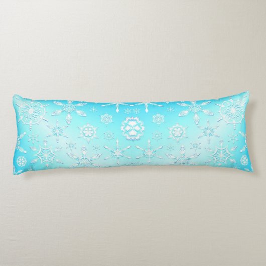 Crystal Snowflakes Pattern Lichaamskussen (Achterkant)