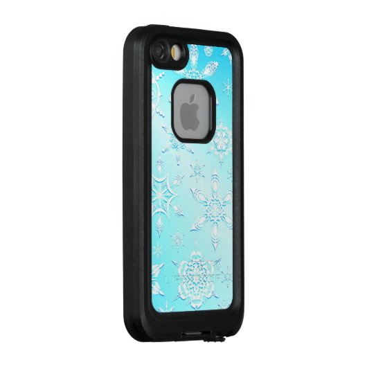 Crystal Snowflakes Pattern LifeProof iPhone Hoesje (Achterkant / rechts)