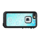 Crystal Snowflakes Pattern LifeProof iPhone Hoesje (Achterkant (horizontaal))