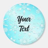 Crystal Snowflakes Pattern Magneet (Voorkant)