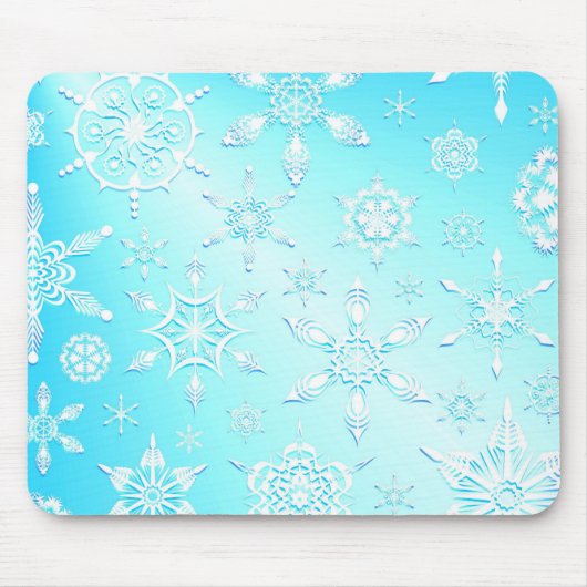 Crystal Snowflakes Pattern Muismat (Voorkant)