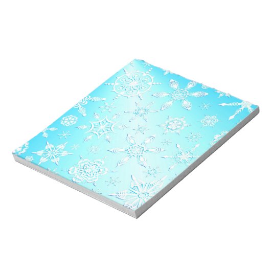 Crystal Snowflakes Pattern Notitieblok (Linkerzijde)
