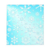 Crystal Snowflakes Pattern Notitieblok (Voorkant)