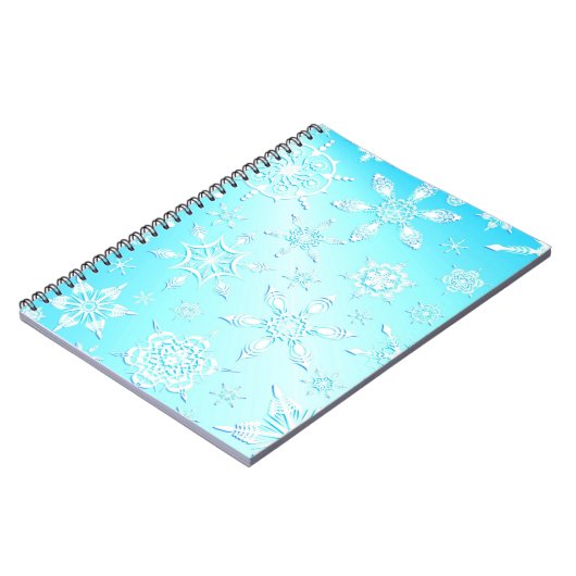 Crystal Snowflakes Pattern Notitieboek (Linkerzijde)