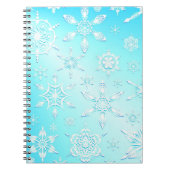 Crystal Snowflakes Pattern Notitieboek (Voorkant)