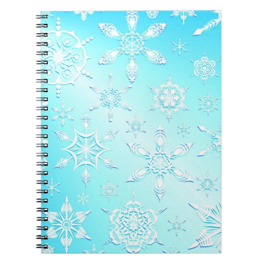 Crystal Snowflakes Pattern Notitieboek (Voorkant)
