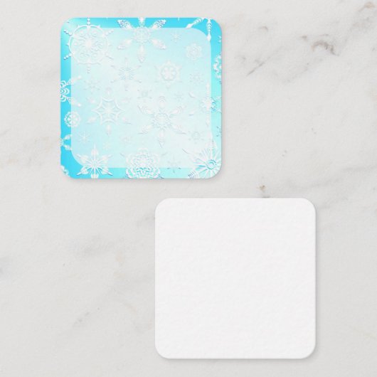 Crystal Snowflakes Pattern Notitiekaartje (Voorkant / Achterkant)