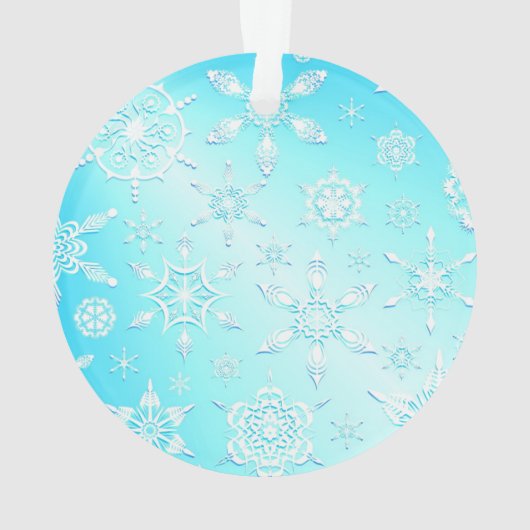 Crystal Snowflakes Pattern Ornament (achterkant)
