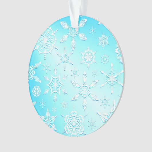 Crystal Snowflakes Pattern Ornament (voorkant)