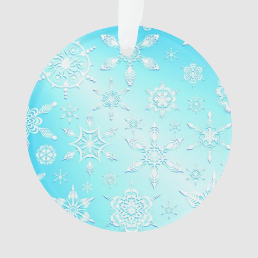 Crystal Snowflakes Pattern Ornament (voorkant)