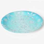 Crystal Snowflakes Pattern Papieren Bordje (Gekanteld)