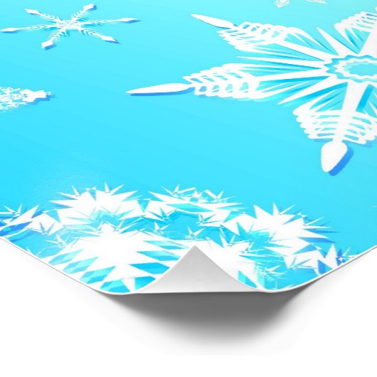 Crystal Snowflakes Pattern Perfect Poster (Hoek)