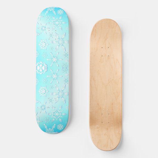 Crystal Snowflakes Pattern Persoonlijk Skateboard (Voorkant)