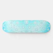 Crystal Snowflakes Pattern Persoonlijk Skateboard (Horizontaal)