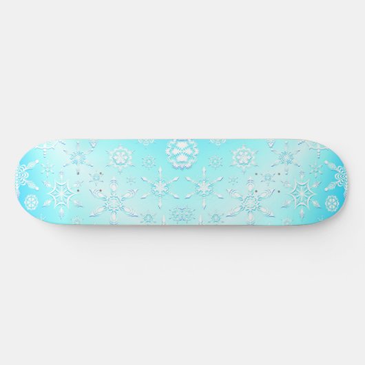 Crystal Snowflakes Pattern Persoonlijk Skateboard (Horizontaal)