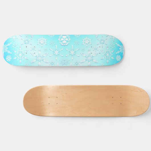 Crystal Snowflakes Pattern Persoonlijk Skateboard (Horizontaal)