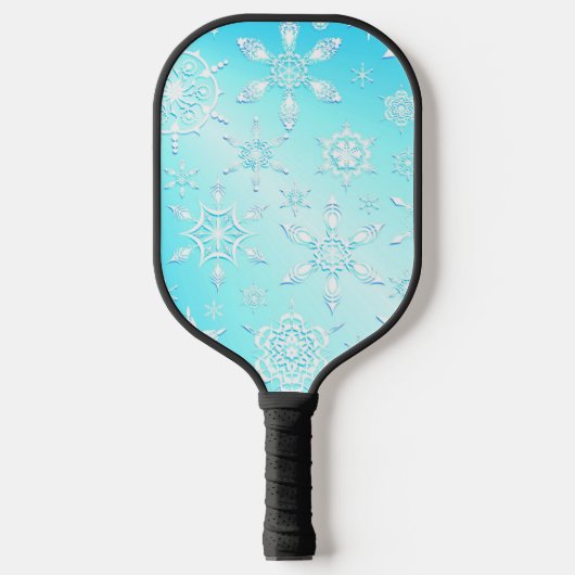 Crystal Snowflakes Pattern Pickleball Paddle (Voorkant)