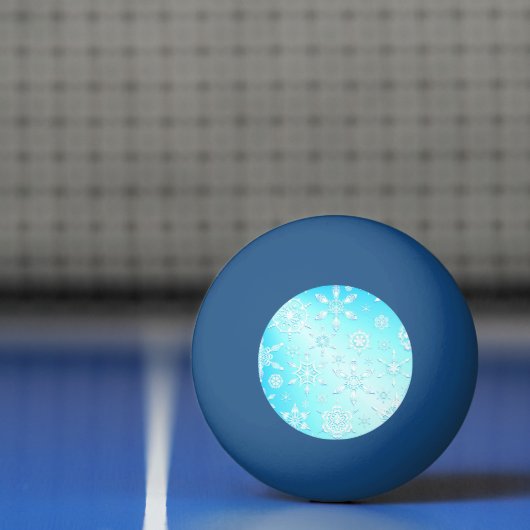 Crystal Snowflakes Pattern Pingpongbal (Net)