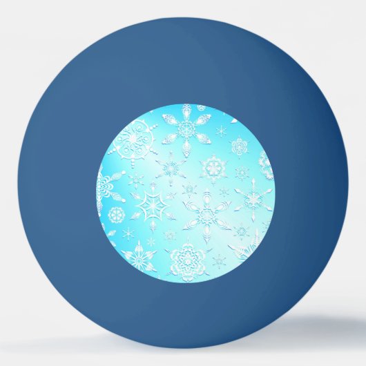 Crystal Snowflakes Pattern Pingpongbal (Voorkant)