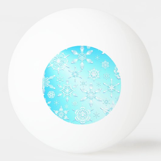 Crystal Snowflakes Pattern Pingpongbal (Voorkant)