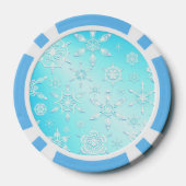 Crystal Snowflakes Pattern Poker Chips (Achterkant)