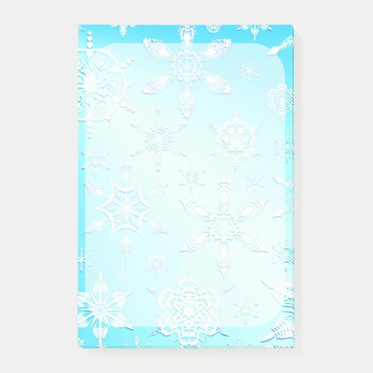 Crystal Snowflakes Pattern Post-it® Notes (Voorkant)