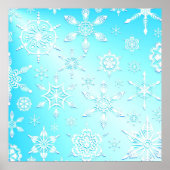 Crystal Snowflakes Pattern Poster (Voorkant)