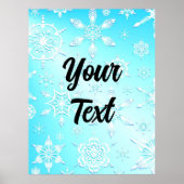 Crystal Snowflakes Pattern Poster (Voorkant)