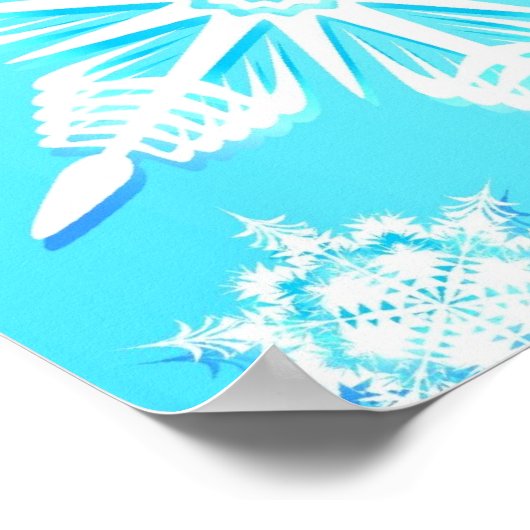 Crystal Snowflakes Pattern Poster (Hoek)